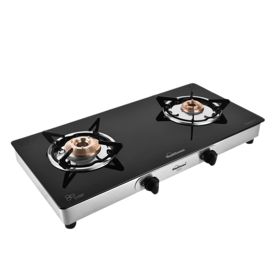 Sunflame steel gas stove hot sale 2 burner