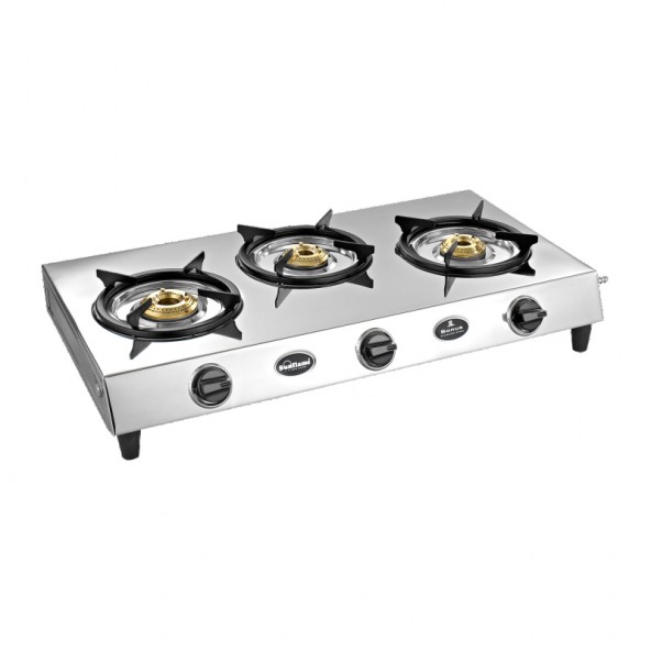 Sunflame gas stove 3 burner stainless steel price top